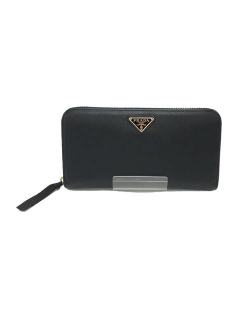 prada portafoglio lampo 1ml506 2ezz f0770|Black Large Saffiano Leather Wallet .